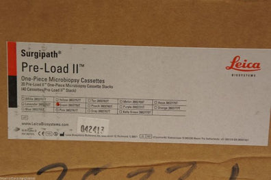 Leica 3802759T Green Surgipath Pre-Load II One-Piece Microbiopsy Cassettes ~Case